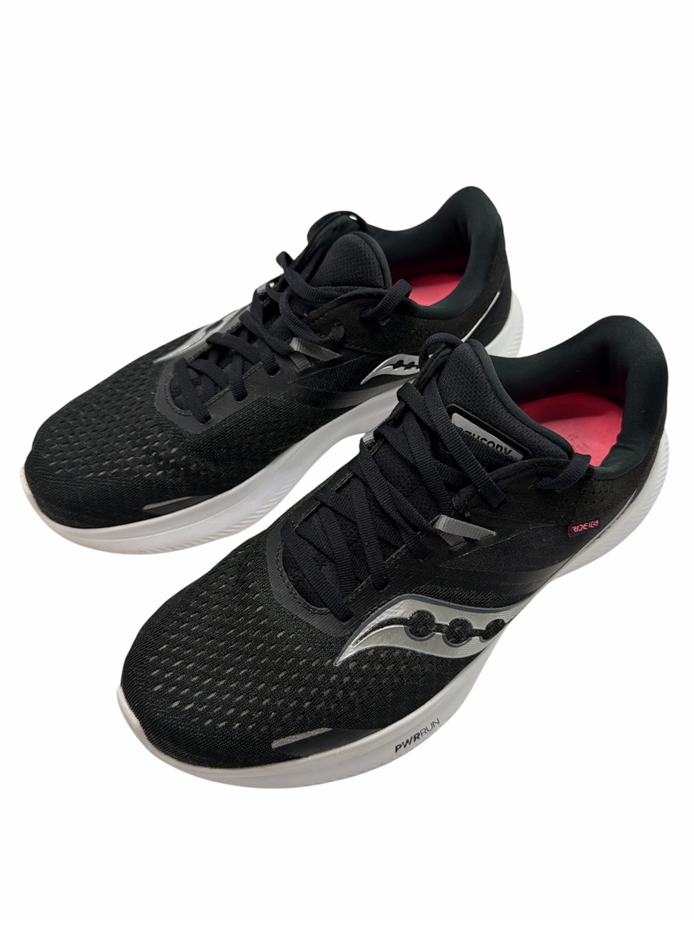 Saucony Black Running Shoes with Pink Insoles size 9.5 women